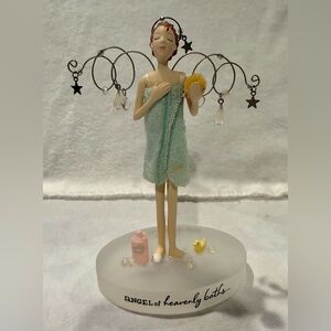 Hallmark Angel of the Heavenly Bath Figurine with Blue Towel